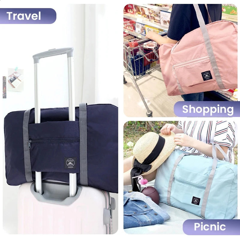 Foldable travel luggage bag suitable for airlines carry on women and girls lightweight large capacity sports weekend 250409
