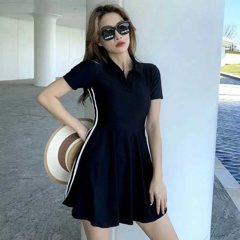 Swimsuit Womens Summer New Jumpsuit Style Covers The Abdomen and Above Plus Size Sports Hot Spring SwimsuitW251113