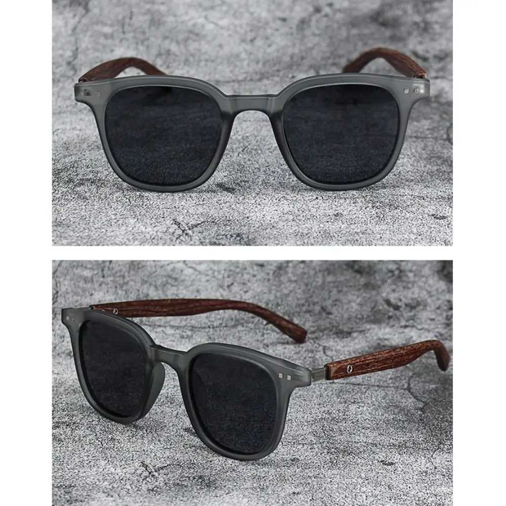 Trendy Retro Wood Grain Sunglasses for Women and Men New Square Frame Sun Glasses UV Protection Cycling Eyewear Outdoor StreetC250412