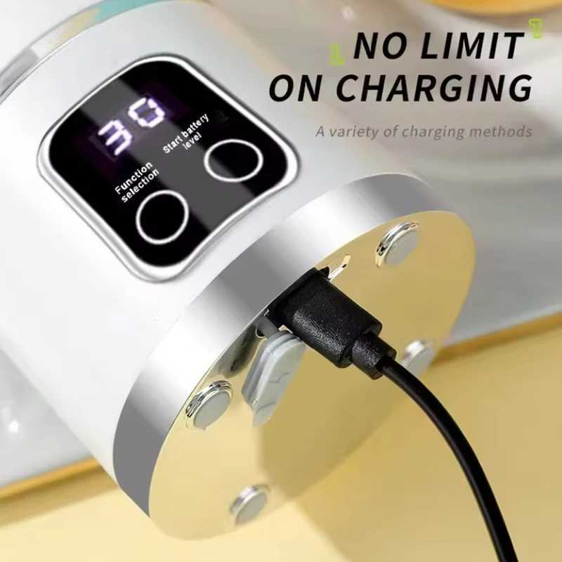 Portable USB Rechargeable Fruit Juicer 450ml Capacity 3 Gear Blending Ice Crusher for Shakes Smoothies 12 Blades Juicer Cup C251113