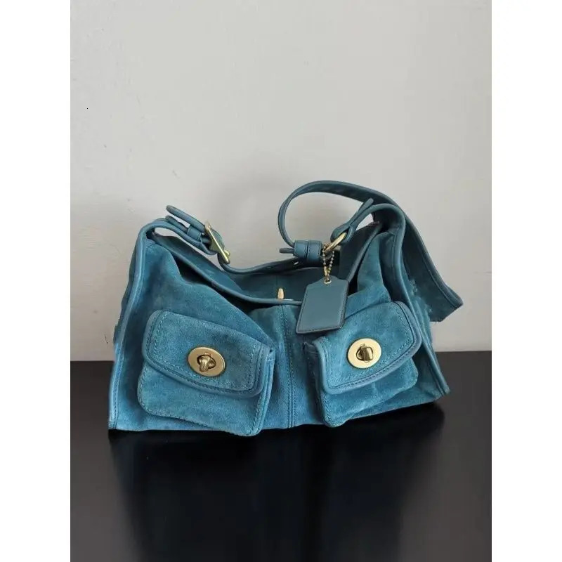 Fashionable Shoulder Bag Retro Commuter Bag Versatile Multi-pocket Motorcycle Bag Large-capacity Womens Bags 251112