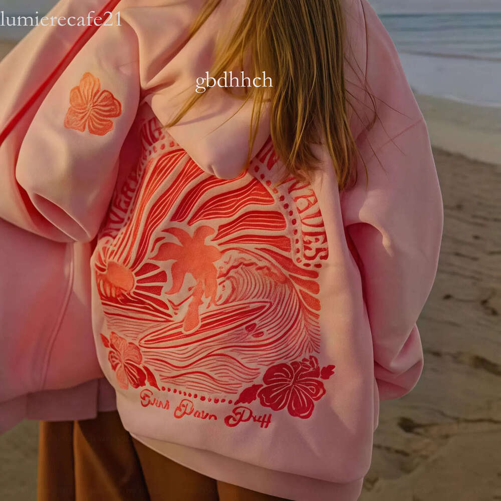 Pink palm Hoodies designer Womens Pink Hoodie For Woman Embroidered Hooded Hoody Sweatshirt Streetwear Hoodies Hooded Jumper dandy hoodie 272