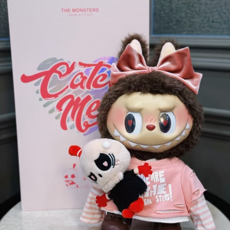 38Cm labubu Valentine's Day The Monsters Catch If You Like Me Trendy Garage Kit Collection Valentine Gift Zimomo A gift for the child PVC Figurin