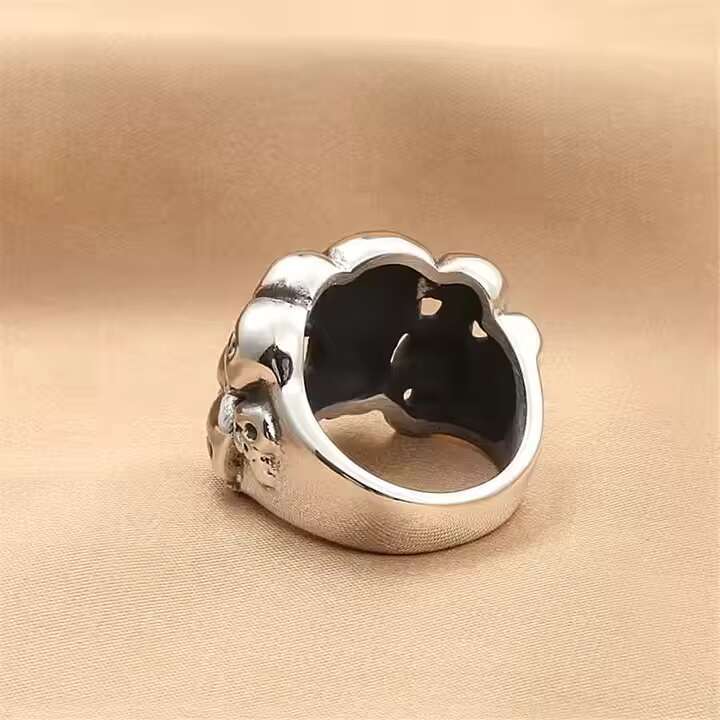 Hip Hop Fashion Stainless Steel Casual Party Mens Accessories Retro Gothic Skull Ring