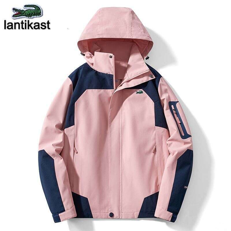 Noble Crocodile Outdoor and Women, designer hoodie Three-in-One, Fleece-Lined, Thickened, Detachable Two-Piece Set, Mountaineering Cold-Proof Jacket f