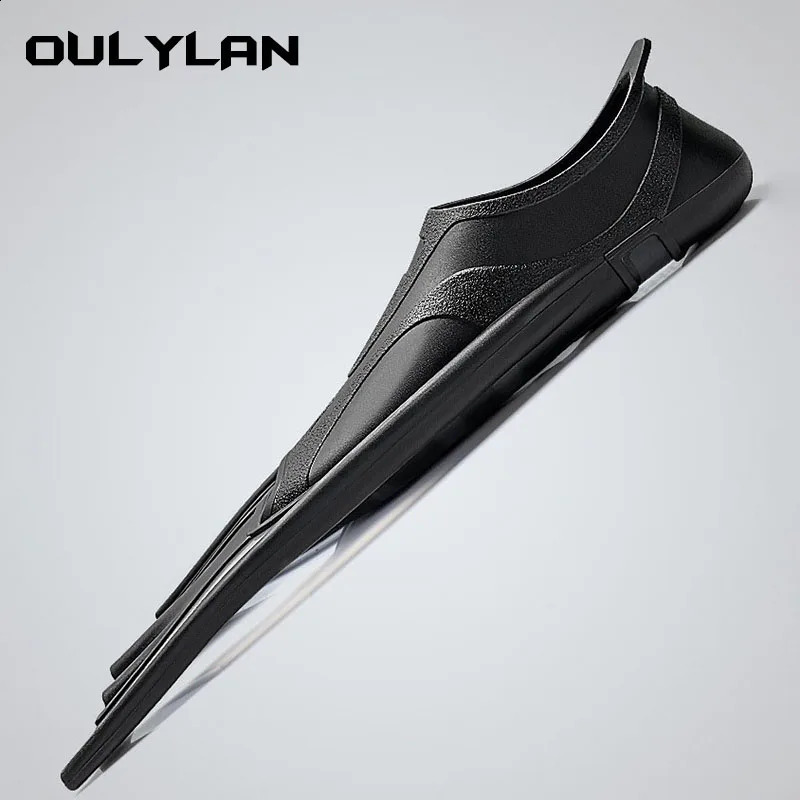Oulylan Swimming Diving Fins Rubber Snorkeling Professional Flexible Comfort Non-Slip Swim Flippers Water Sports Beach Shoes 250411