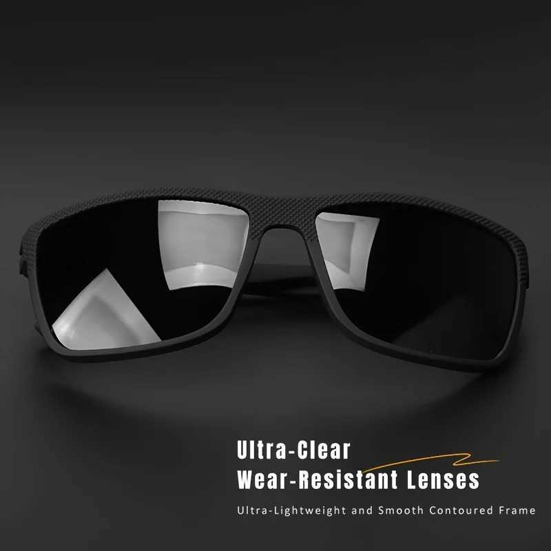 2025 New Square Frame Polarized Sunglasses High-Quty Spring Hinges Multicolor Coated Lenses for Vacation Driving Fishing UV PC250412