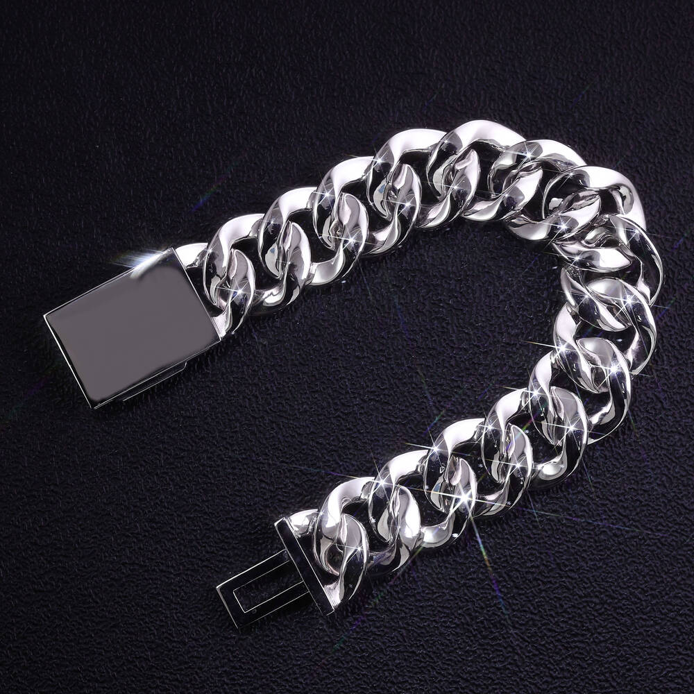 Factory Custom 10K White Gold VS Lab Grown Diamond DEF Hip-Hop Rap Style Heavy Iced 7-24 Inches 20mm Cuban Link Necklace Men