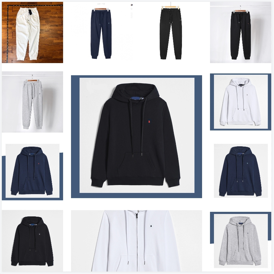 Men's Tracksuits Spring And Autumn Set Outdoor Leisure Sports Polka Dot Hooded Zipper Jacket Trousers Two-piece Fashion Suit