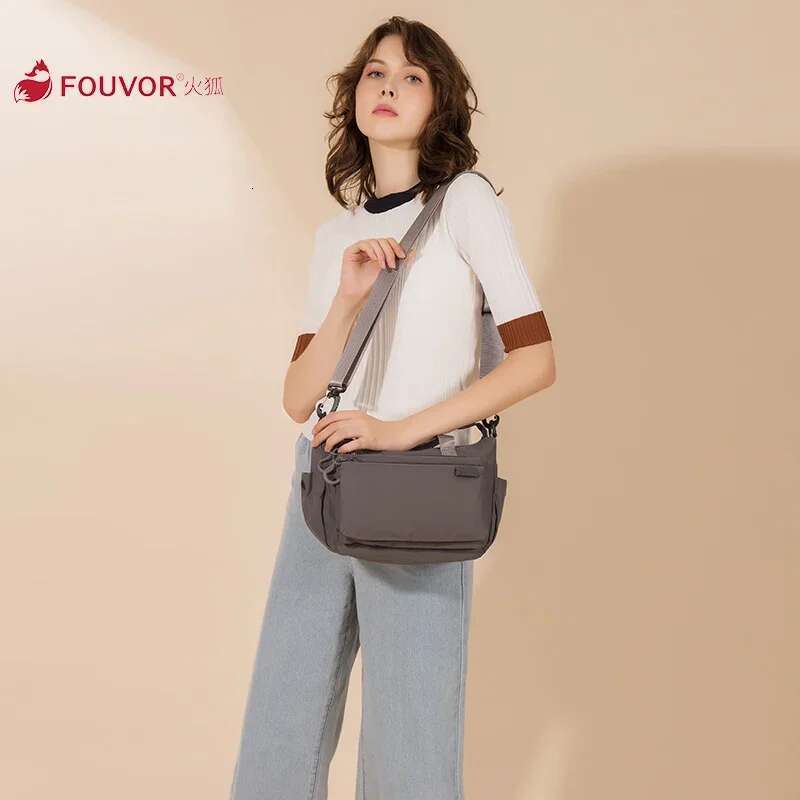Fouvor Women's Shoulder Casual Nylon Waterproof Crossbody Bag Large Capacity Canvas Handbag Lightweight Sport Bags 2802-01