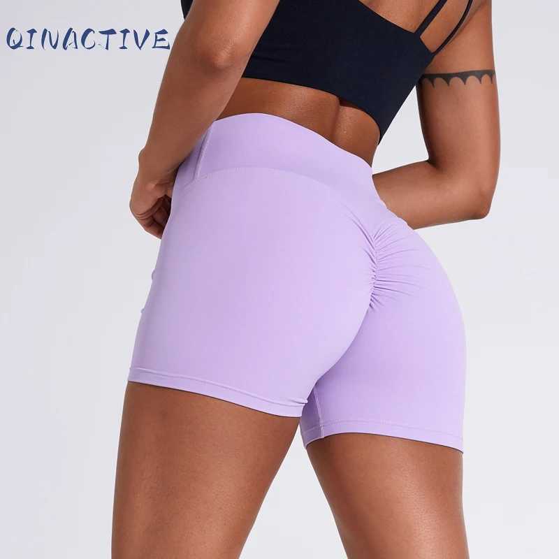 QINACTIVE womens sports shorts high elasticity and tight fitting suitable for high waist and hips yoga shorts for fitness and outdoor sports Y250412