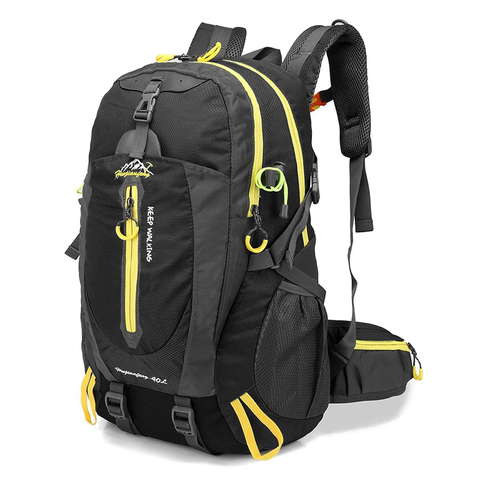 40L Water Resistant Travel Backpack Camping Hiking Laptop Daypack Trekking Climbing Back Bags For Men Women Hiking SuppliesZ250412