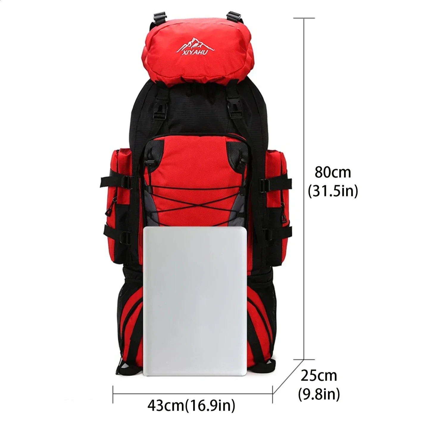 90L Nylon Hiking Backpack Outdoor Waterproof Rucksack for Men Large Capacity Travel Bag Camping Back Pack 250411