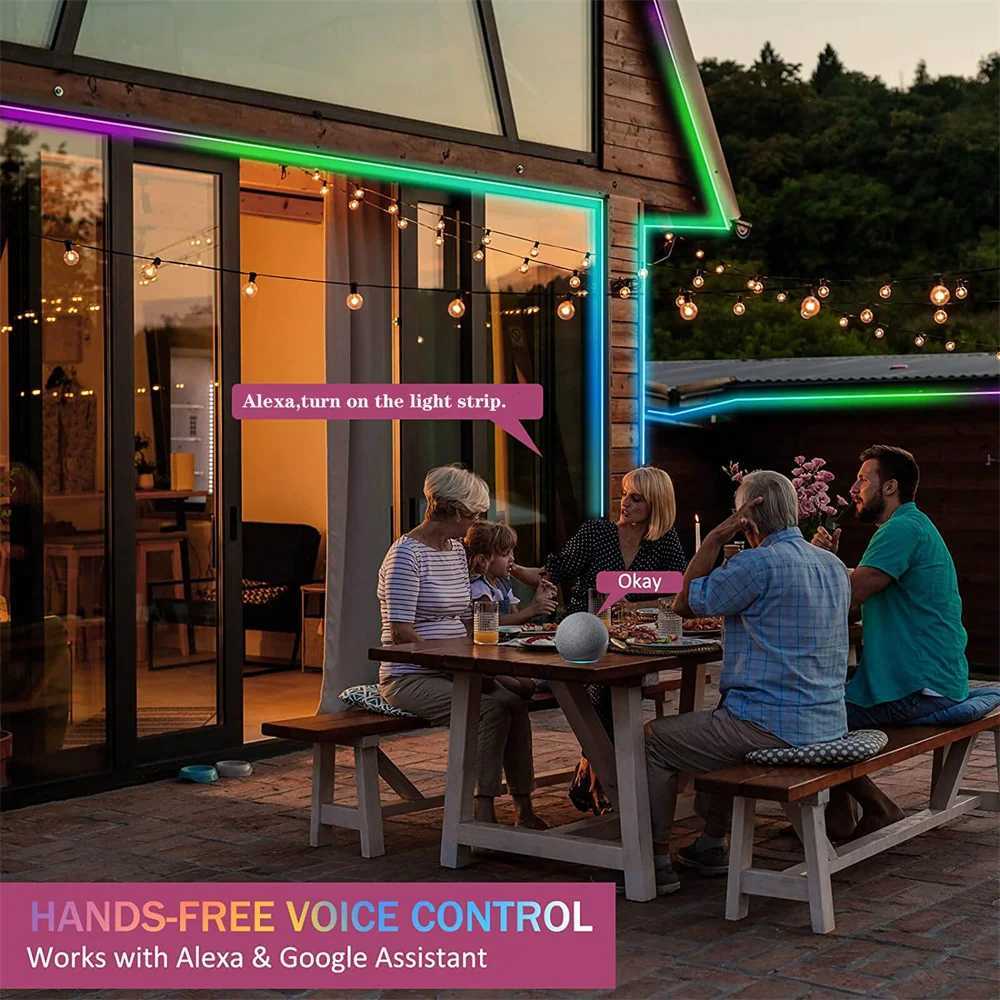 TUYA LED Strip Light Smart Wifi RGBIC Dreamcolor Ribbon Lighting USB 5V WS2812B Addressable Light Lamp Support Alexa Google W251112