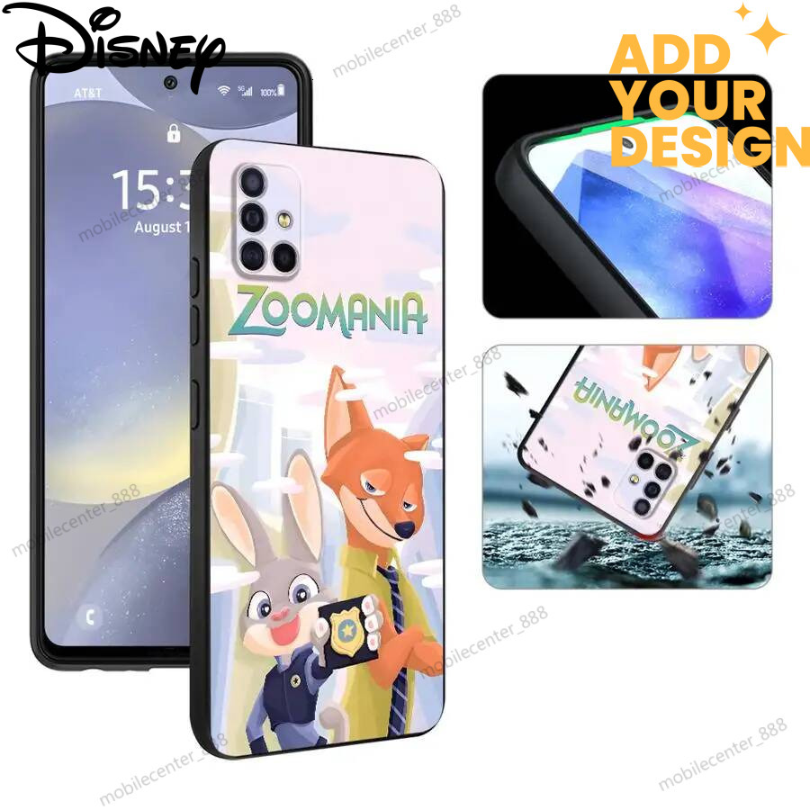 custom Case for Samsung Galaxy Note S10 8 S9 S8 10 Plus 20 Ultra 9 Black Soft Phone Cover Disney Cartoon Zootopia