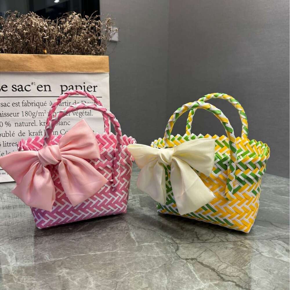 New plastic handbag, woven basket, souvenir basket bag, beach women's bag