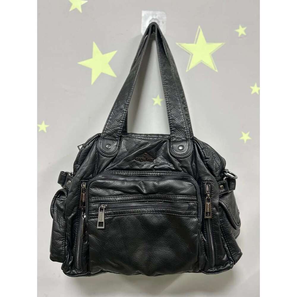 Angelkiss Women Handbags Satchel Top-Handle Leopard Handbag PU Bag Dumpg Pack Multi-Pockets Shoulder Bags