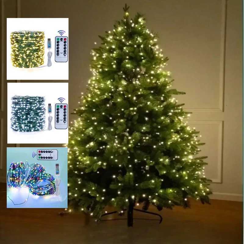 5M/10M/20M LED Copper Wire String Lights 8-mode USB Fairy Lights Garland Lamps for Festival Wedding Party Outdoor Christmas M251113