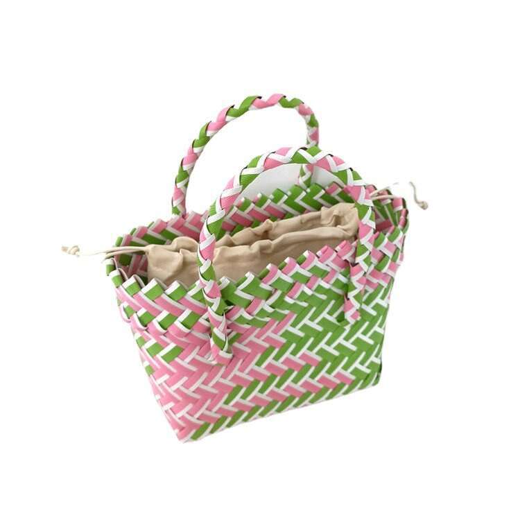 designer bag New Colorful Plastic Knitted Small with Gift Photo Decoration Handheld Women's Bag