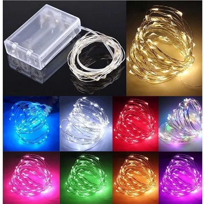 1M 2M 5M 10M Copper Wire LED String Lights Battery Operate Holiday Lighting for Christmas Wedding Party Decoration M251113