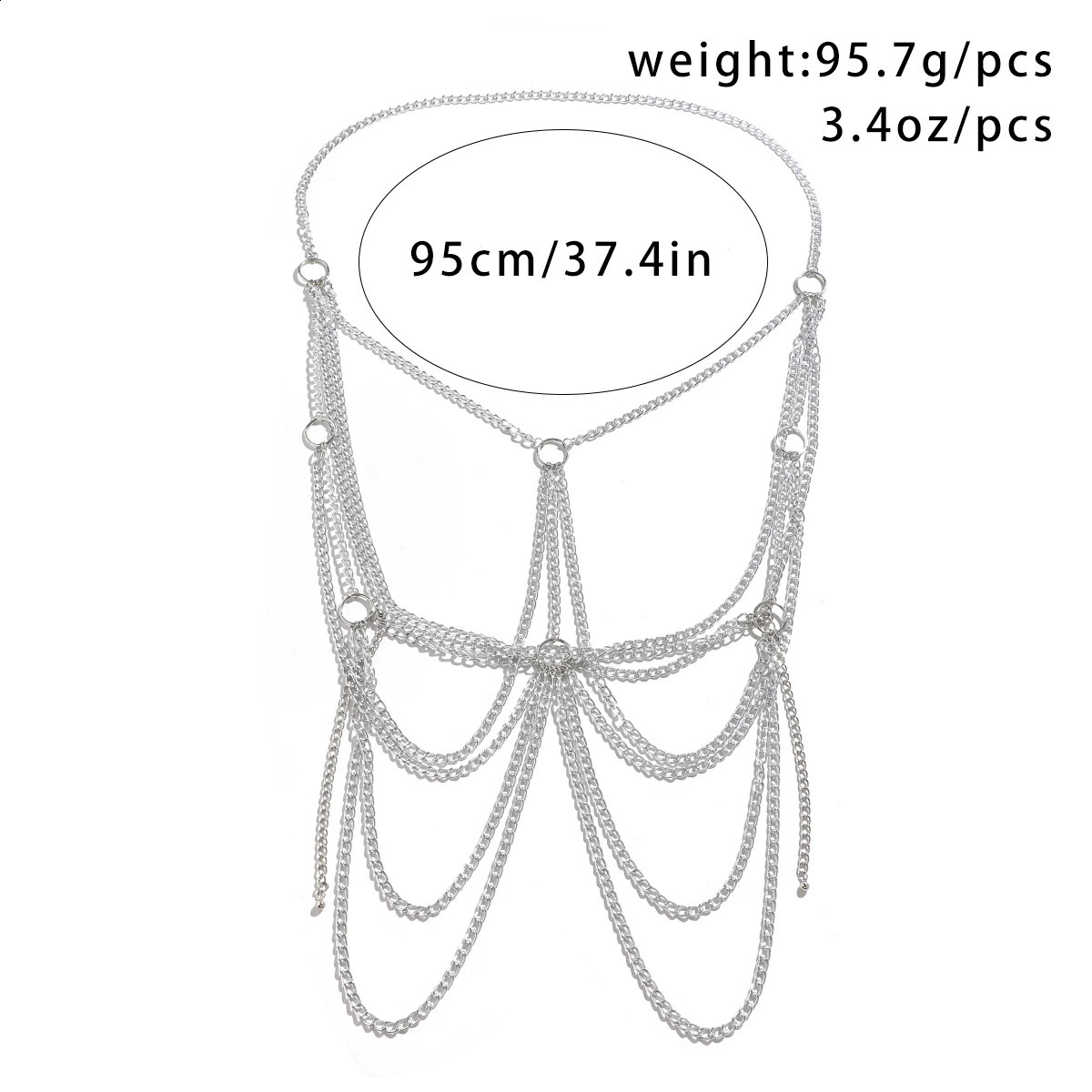 KunJoe Punk Multi layer Round Aluminum Cross Chain Hanger Box Chain Mens Gay Strap Sexy Party Clothing Body Jewelry 250408
