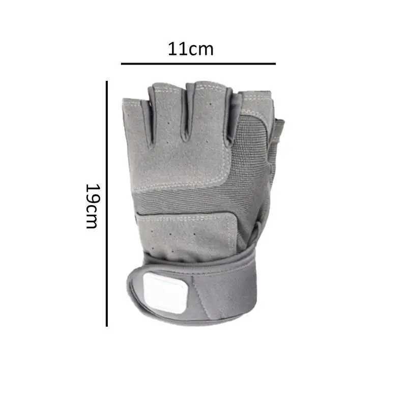 Fingerless Work Gloves Adjustable Wrist Gym Gloves Anti Slip Reinforced Palm Hand Out Mittens For Hunting Cycling ClimbingC250412