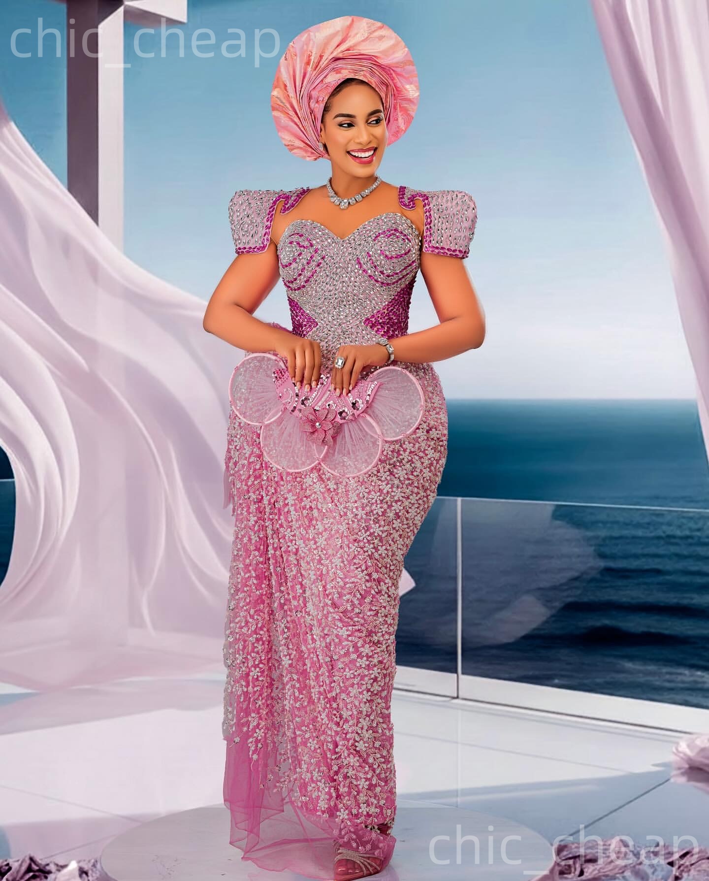 Aso Ebi Sheath Lilac Prom Dresses 2026 Crystals Cap Sleeves Sequined Evening Formal Party Second Birthday Engagement Gowns Plus Size Dress For Special