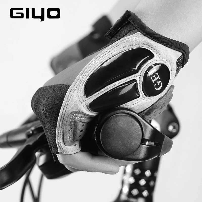 Giyo Cycling Fingerless Gloves Bicycle Half Finger Gel Gloves Lycra Fabric Short Gloves Outdoor Accessories for MTB Road BikeC250412