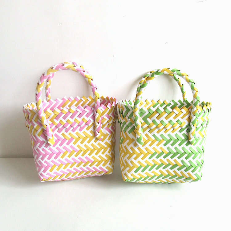 designer bag New Colorful Plastic Knitted Small with Gift Photo Decoration Handheld Women's Bag