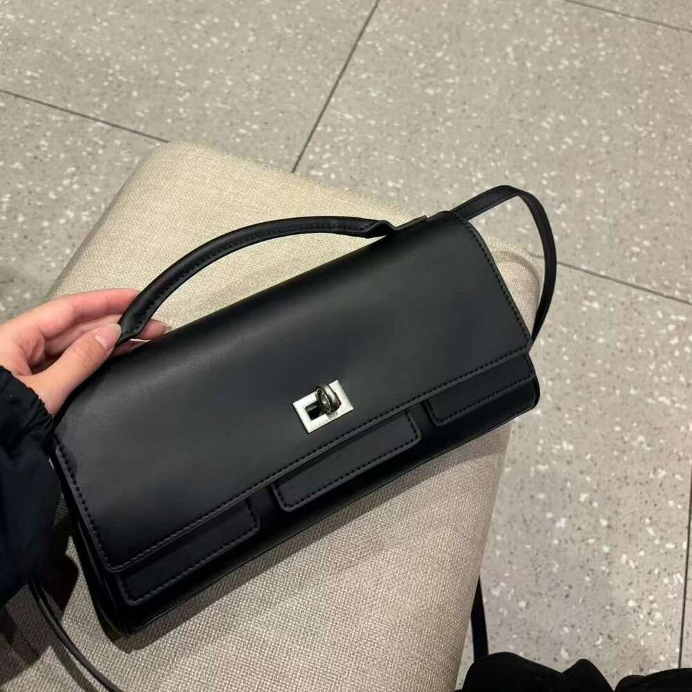Genuine Leather Handbag 2025 New Niche Design Lock Small Square Vintage Motorcycle Style Cowhide One-Shoulder Crossbody Bag