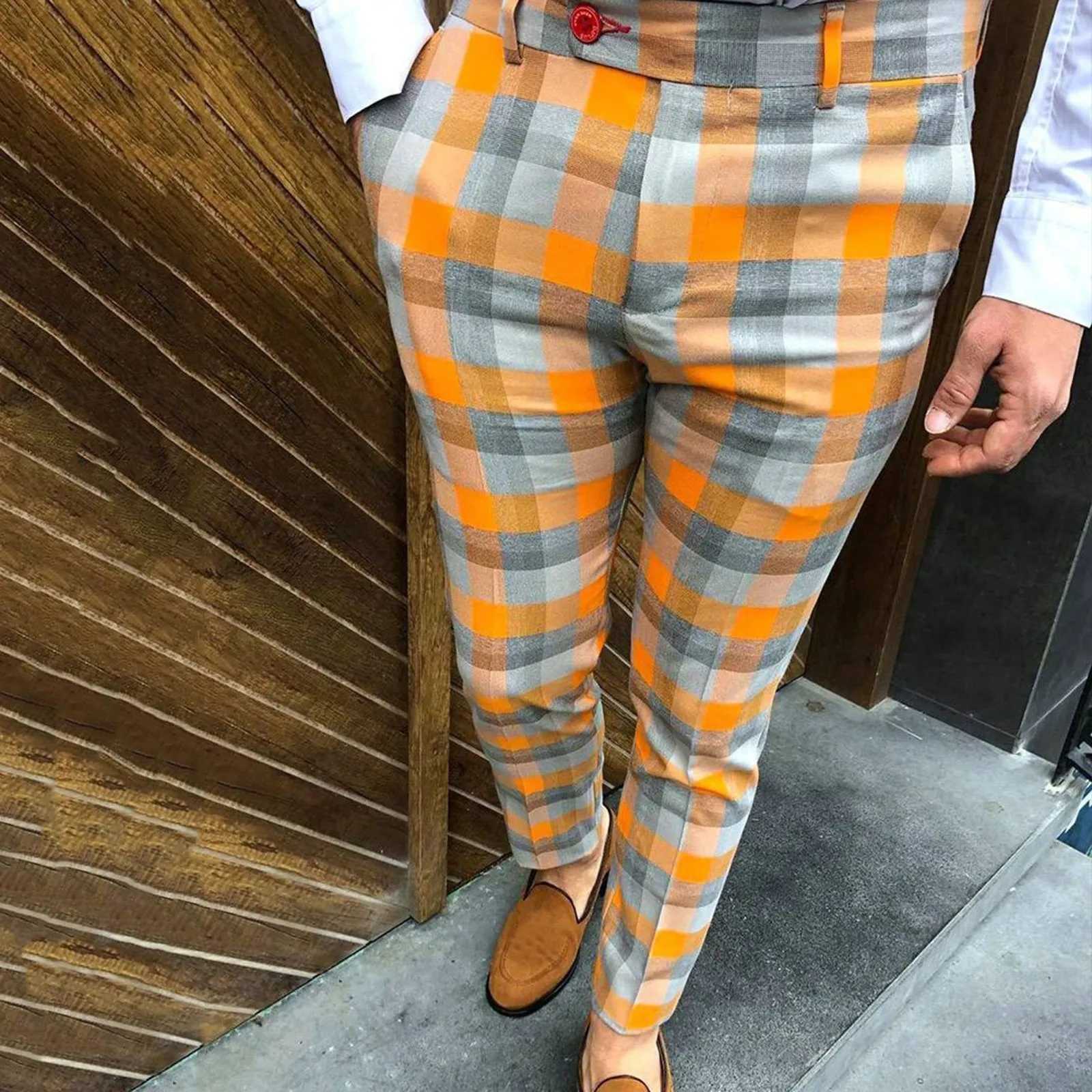 Sports pants cargo pants mens plain weave party suit pants elastic leg pants with pockets mens clothing sports pants runnersXJ250412
