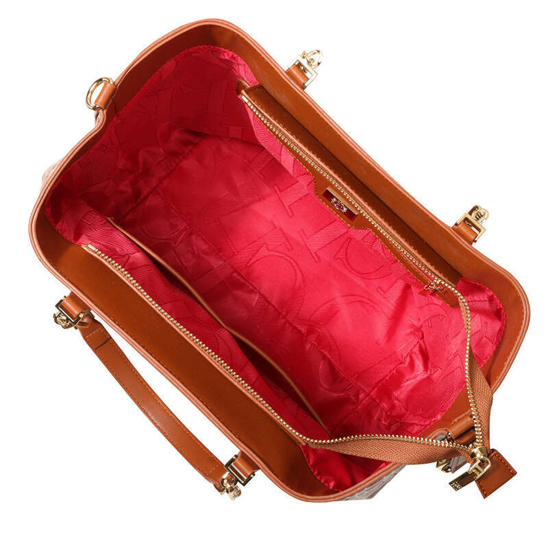 CH Women's Shoulder Bag Hexagonal High-End Fashion Solid Color Large Capacity Handbag Letter Printing Embossed Design