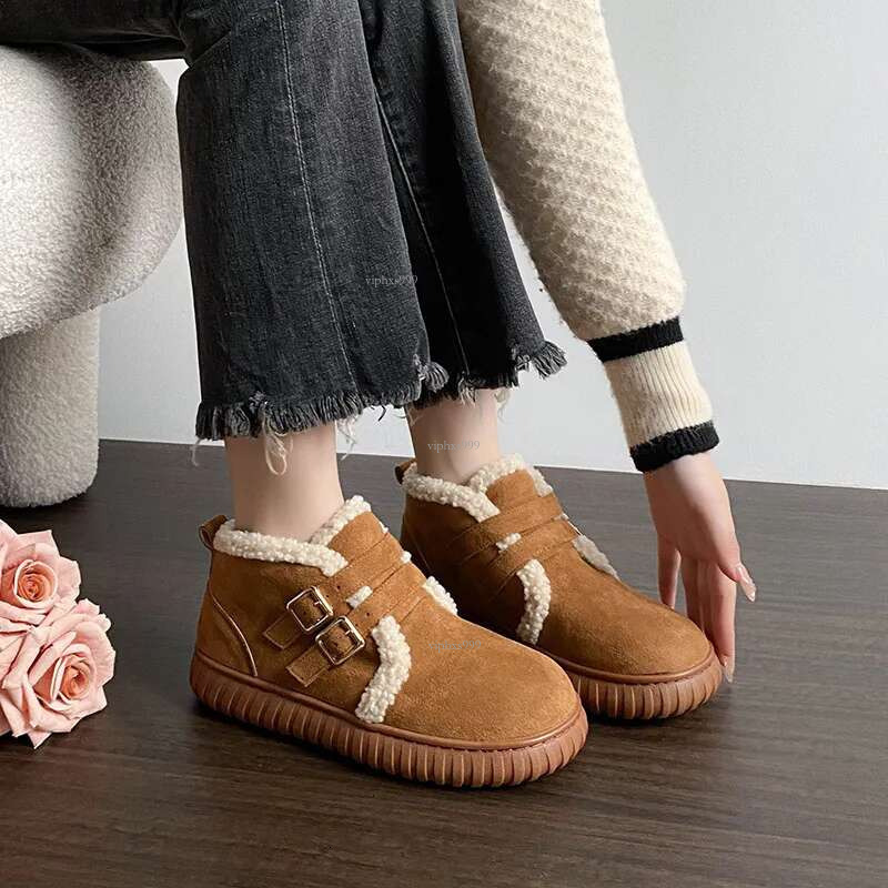 2025 Designer Outdoor Waterproof Platform Snow Boots Warm Boken Women's Shoes Multi-purpose Plus Size Wool And Cotton Shoes