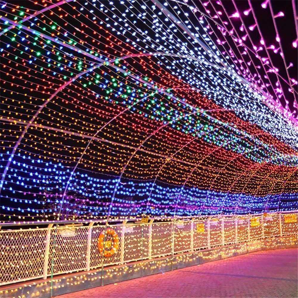 220V EU Plug 10M 20M Outdoor Christmas LED String Light Garlands Decoraction Fairy Lamp For Home Wedding Party Holiday Lights W251112