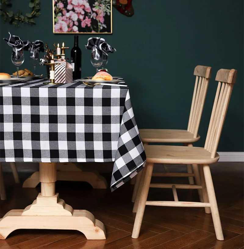 Christmas Christmas Checkered Square Tablecloth Buffalo Plaid Xmas Table Cloths Winter Farmhouse Table Decor for Dining Parties Holiday Y251113