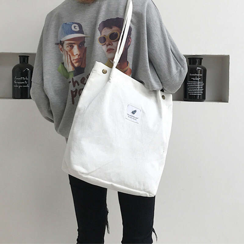 designer bag Large capacity tote versatile student women's shopping sail bag, corduroy shoulder bag