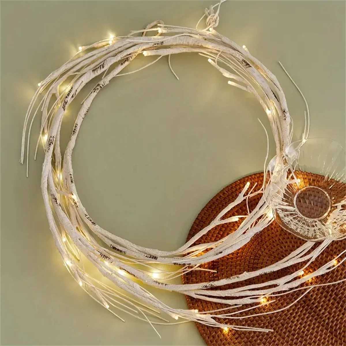 48 LED Birch Vine Lights Battery Power Artificial Branch Vine Light for Christmas Fireplaces Tables Indoors And Outdoors Decor M251113