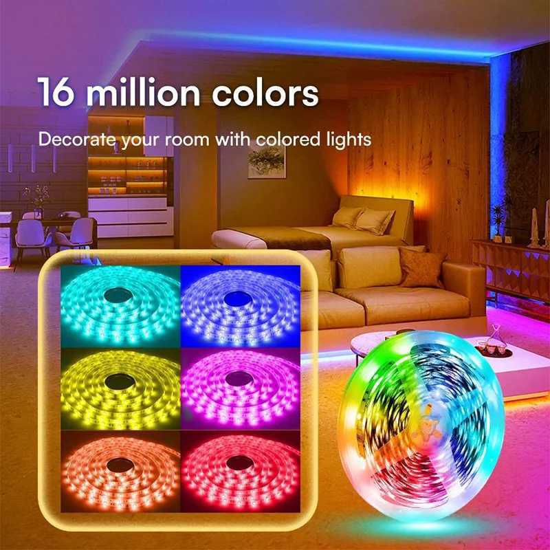 Smart RGB LED Strip Lights USB 5050 Tuya WIFI APP Control Flexible Lamp Tape Room Decor Works with Alexa Google Assisant W251112