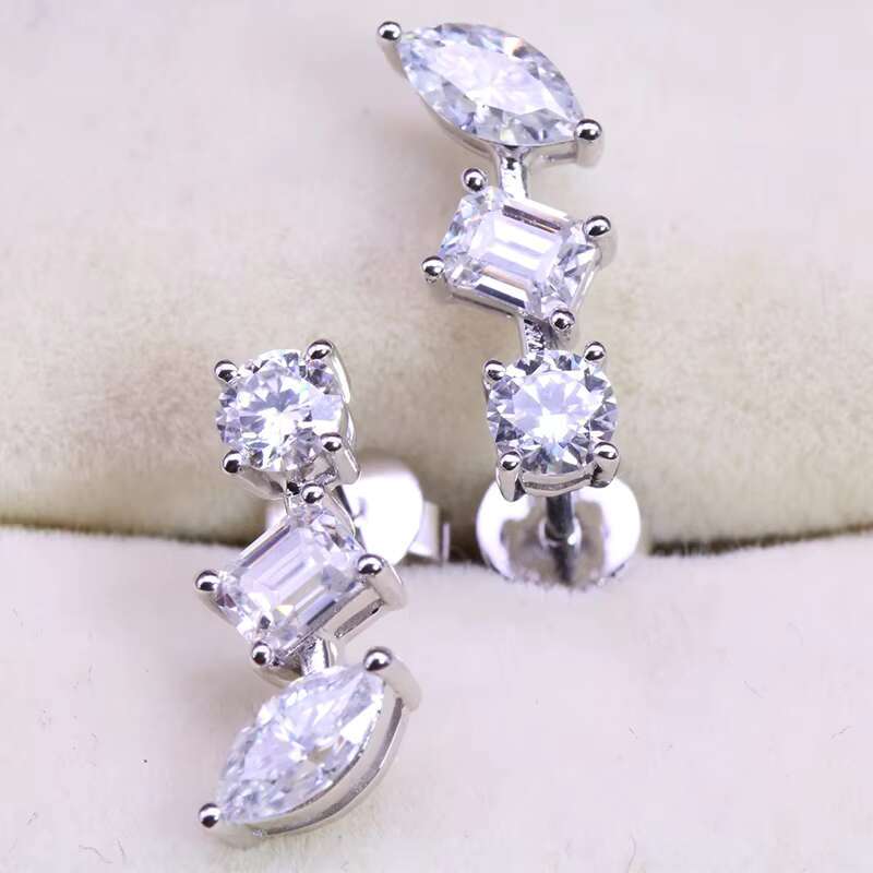 High Quality Moissanite 14k Gold Earring