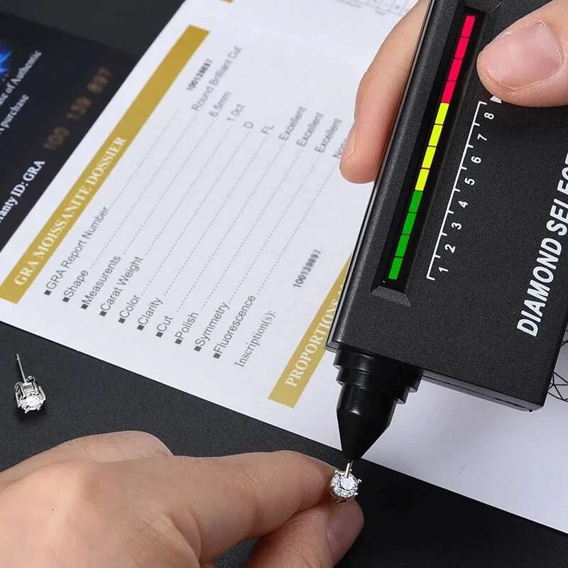 GRA 1ct D Color Lab Created Diamond Certified Moissanite Stud Earrings For Woman 925 Sterling Silver Gold Plated Wedding Jewelry