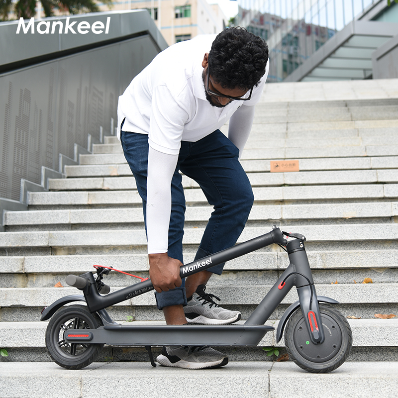 EU UK Stock MK083 Aluminum Alloy 8.5-inch 19 MPH Max Speed, 8.5''Honeycomb Solid Tires, 350W Motor, 12 Miles Range,Adjustable Speed Foldable