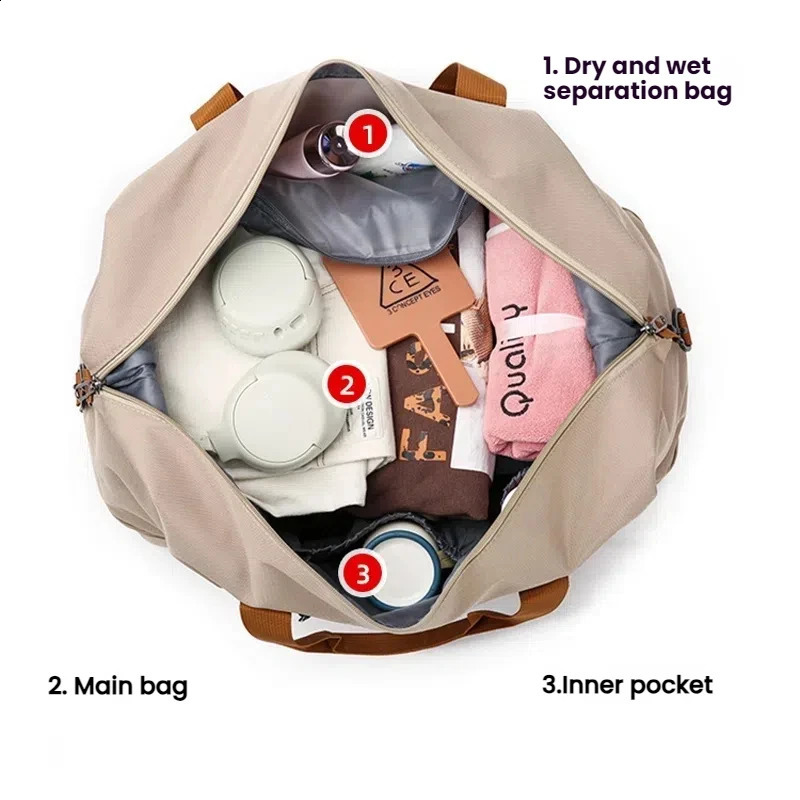 Large Capacity Fitness Bag Travel Storage Bag Clothing Storage Bag Short Distance Luggage Bag Anti Sailor Bag250403