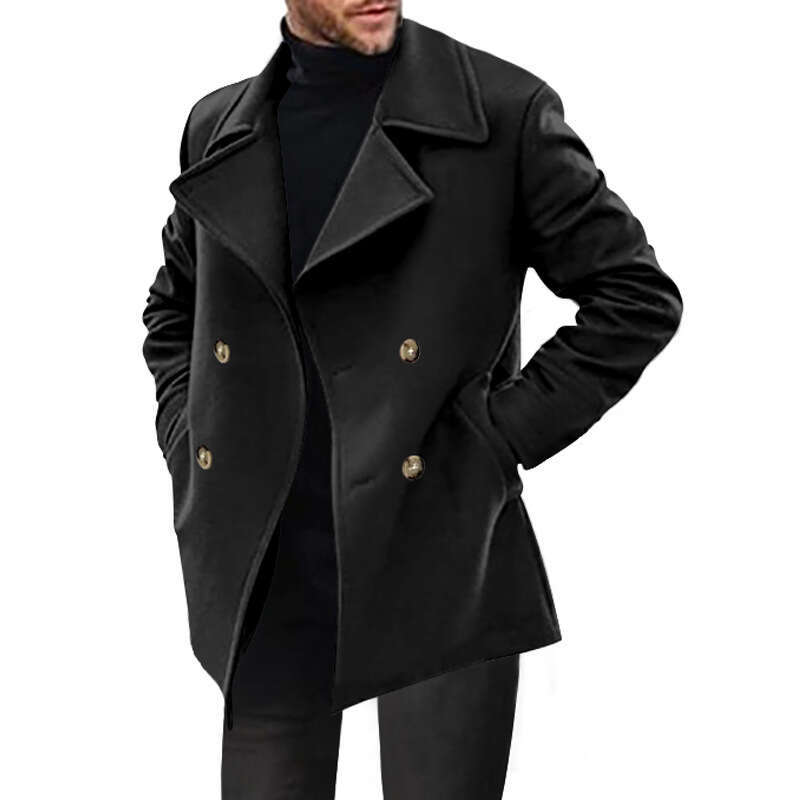 Cross-Border Independent Station Trench Coat 2025 Spring Autumn Overcoat Mid-Length Foreign Trade Amazon Casual Men's Jacket