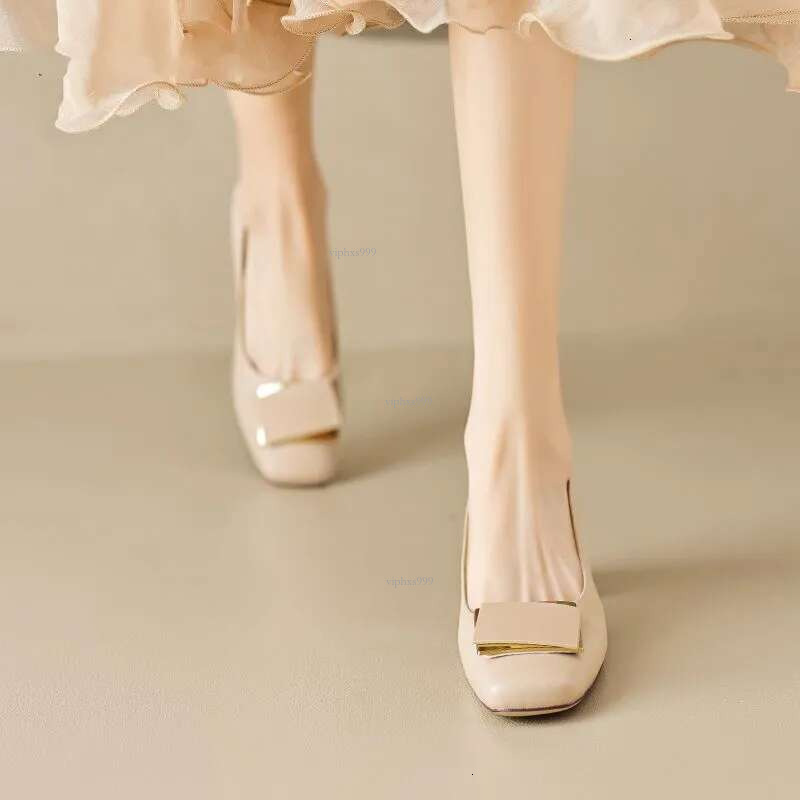 New Free Shipping Designer Shoes Minimalist Square Toe Stylish High-heeled Comfortable Non Slip Ultra Soft Mesh Red Bean Shoes Thin Fitting And Foot C