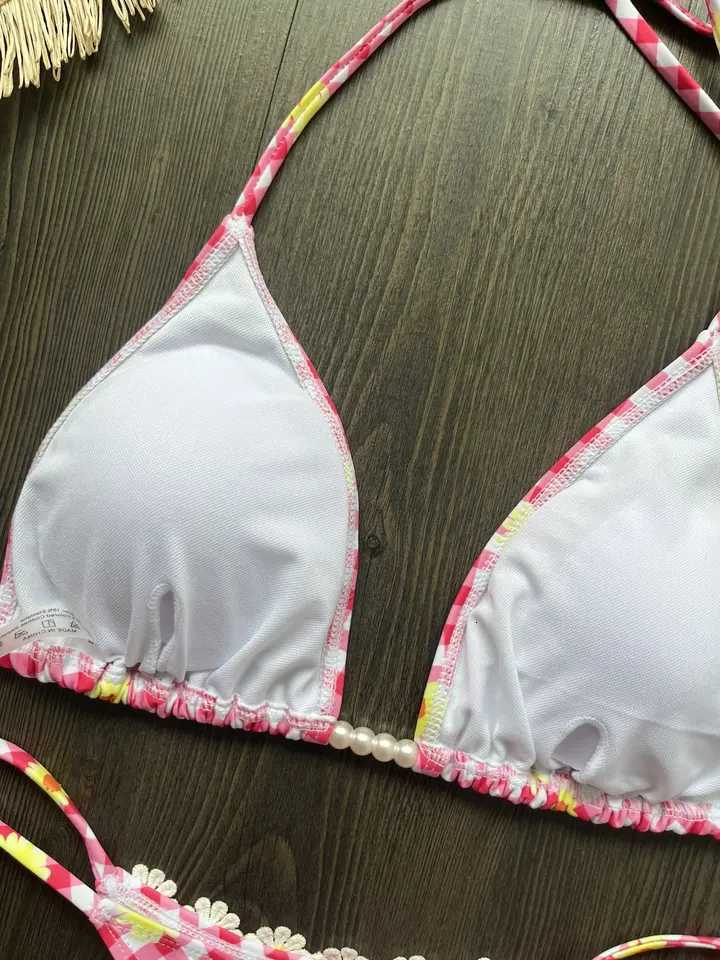 Micro Bikinis 2025 Sexy Women Swimsuit Swimwear Female Thong Bikini Set Biquini Bathing Suit Print Swimming Suits BeachwearW251113