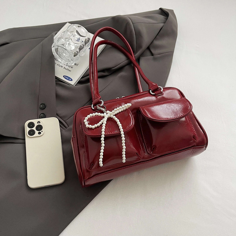 Fashionable Underarm Bow For Women 2024 Korean Edition New Simple Leisure Pillow Trendy Versatile Shoulder Bag
