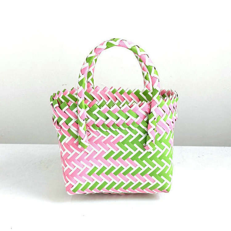 designer bag New Colorful Plastic Knitted Small with Gift Photo Decoration Handheld Women's Bag