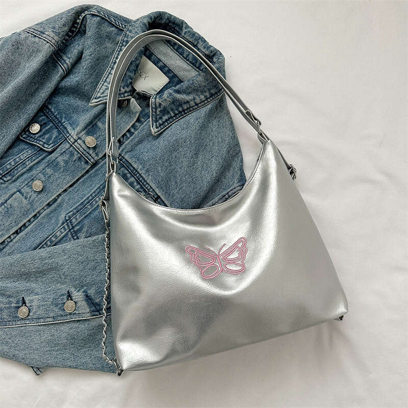 Soft faced fashionable and simple temperament single 2023 internet celebrity double shoulder armpit for women stylish tote bag trend