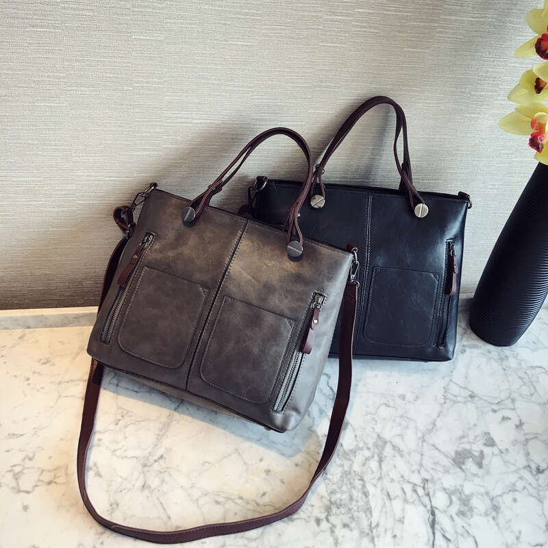 New Large Simple and Fashionable Women's Handbag Single Shoulder Crossbody Bag Bags