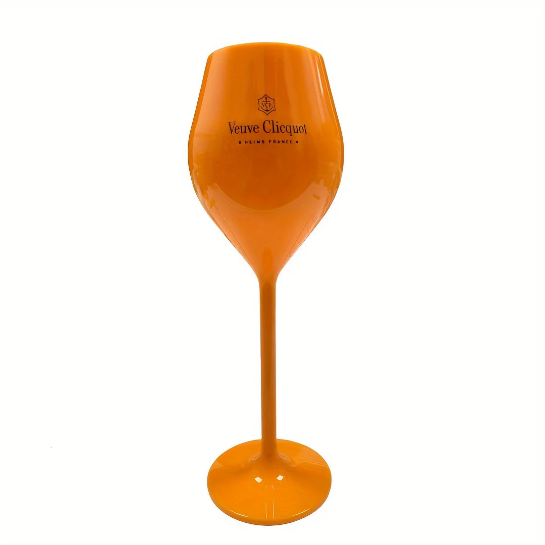 2pcsset 130ML43oz orange pink thickening Vintage plastic champagne wine glasses flutes cups goblets 251113